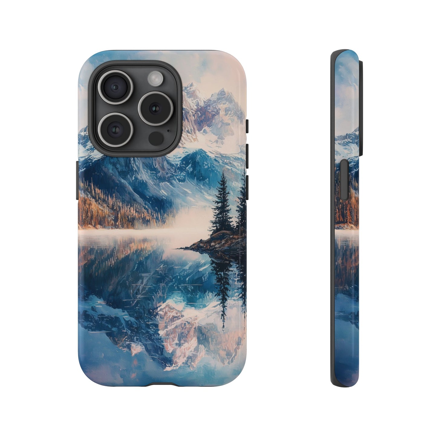 Mountain Lake Reflection Phone Case – Tranquil Nature Vibes for iPhone, Pixel & Samsung