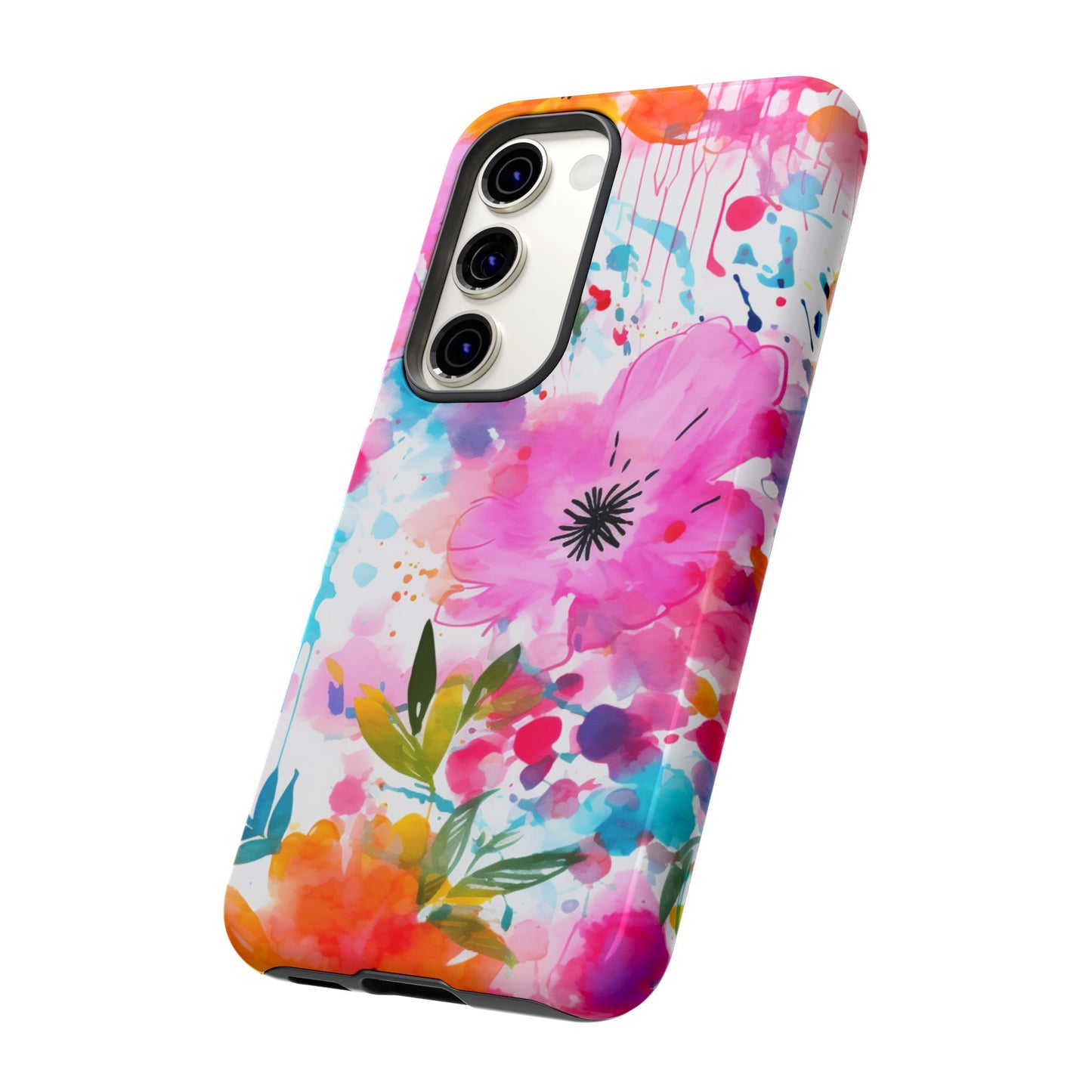 Vibrant Watercolor Floral Phone Case – Artistic & Colorful Design