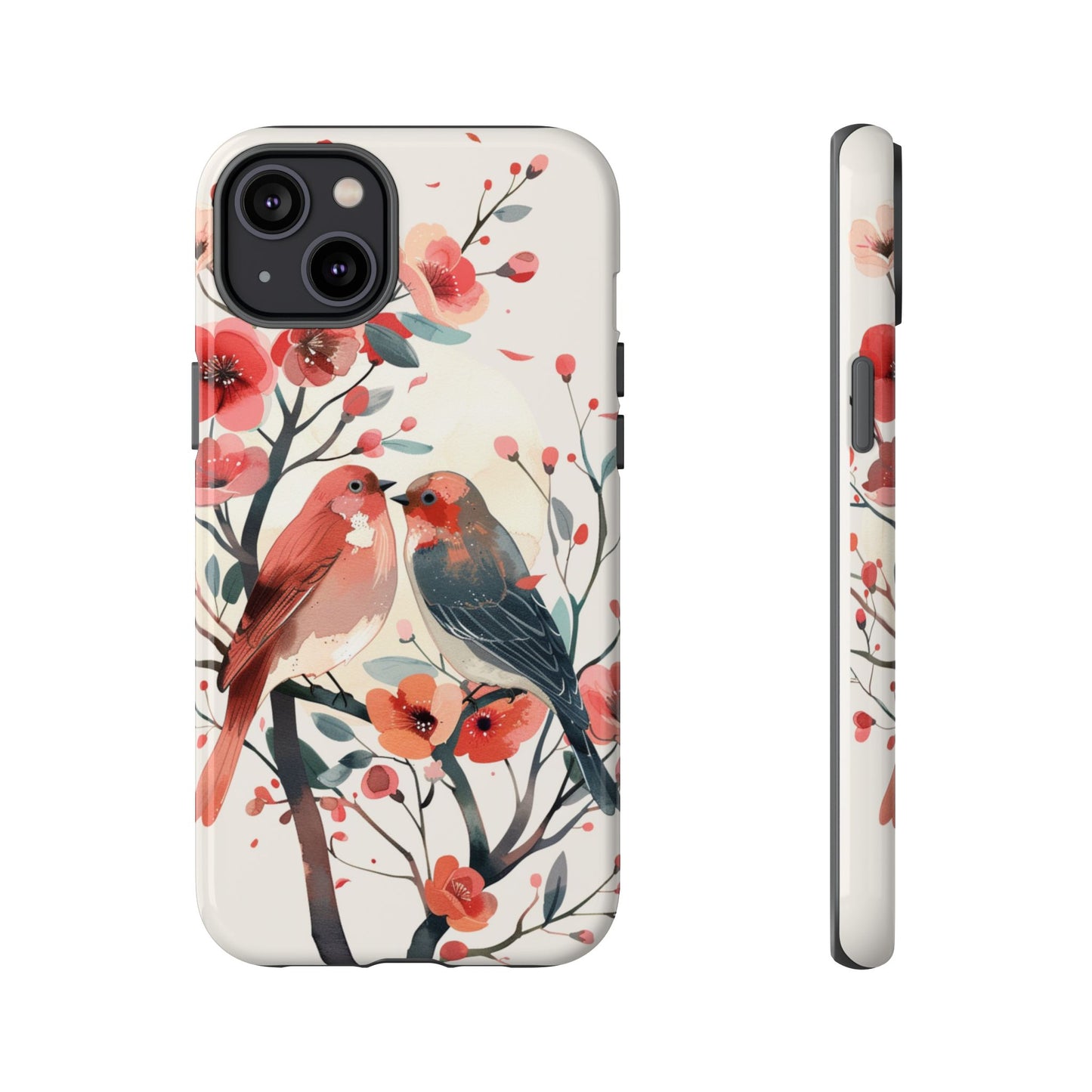Floral Birds Phone Case β Elegant Nature-Inspired Design for iPhone, Samsung & Google Pixel