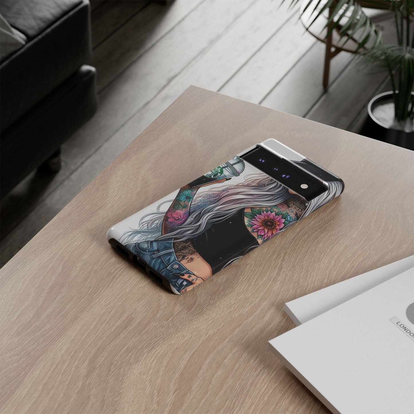Tattooed Coffee Queen – Edgy Urban Aesthetic Mobile Cover