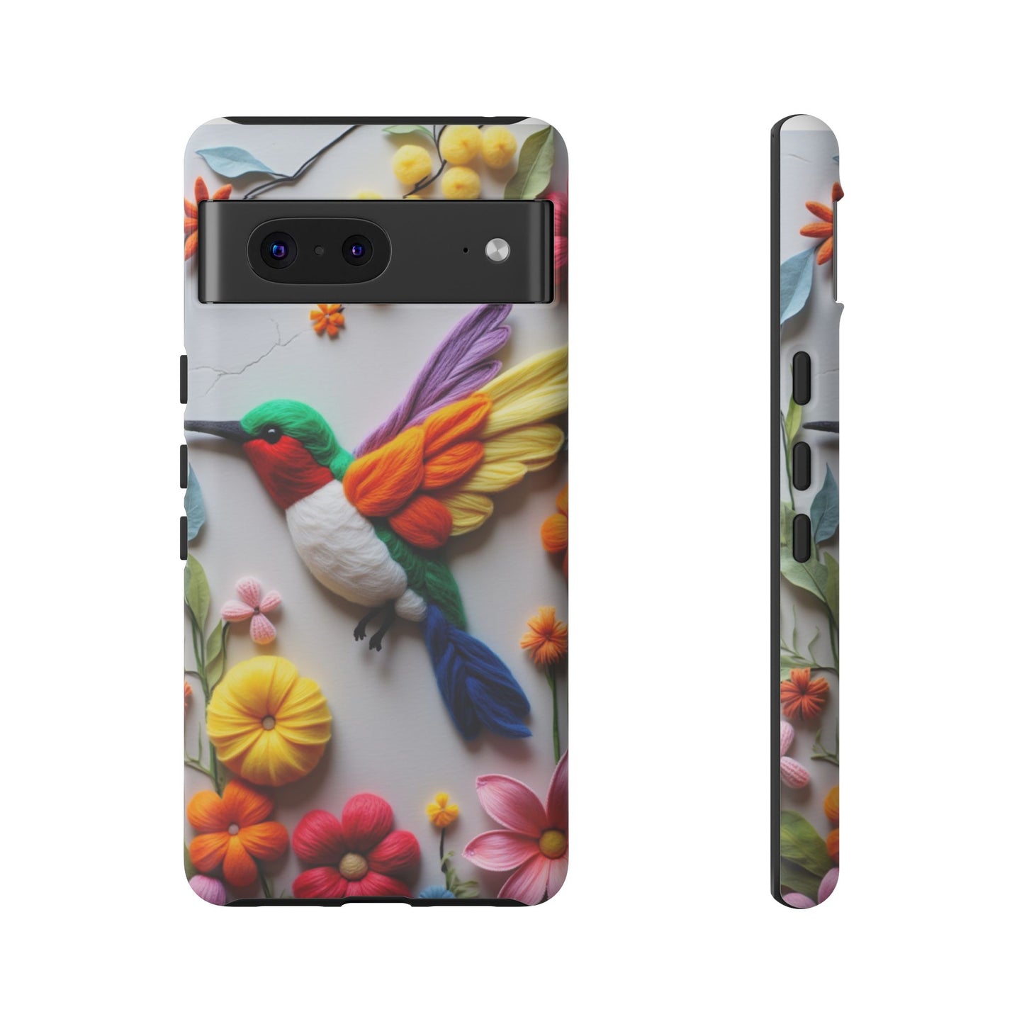 Elegant Hummingbird with Floral Mosaic Design | Nature's Artistic Vibes | iPhone 16 Pro