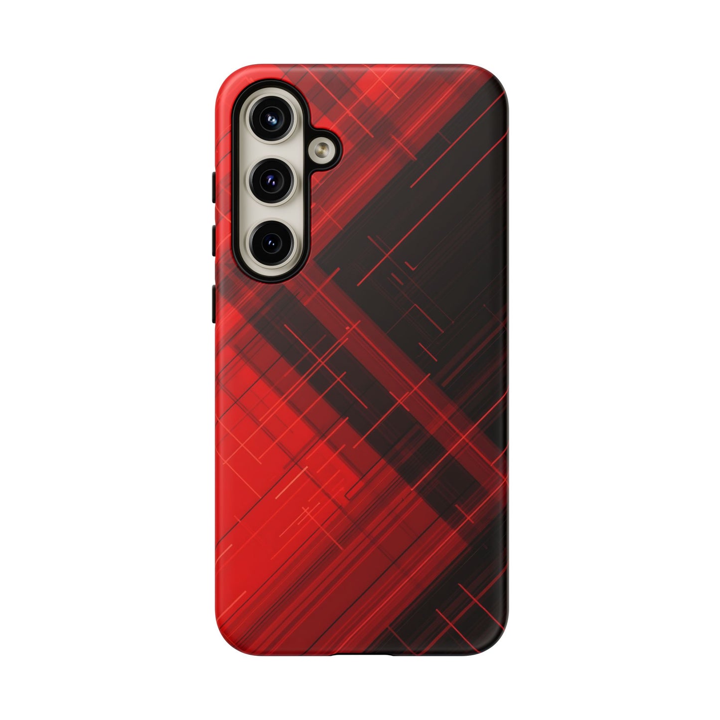 Abstract Red and Black Geometric Pattern