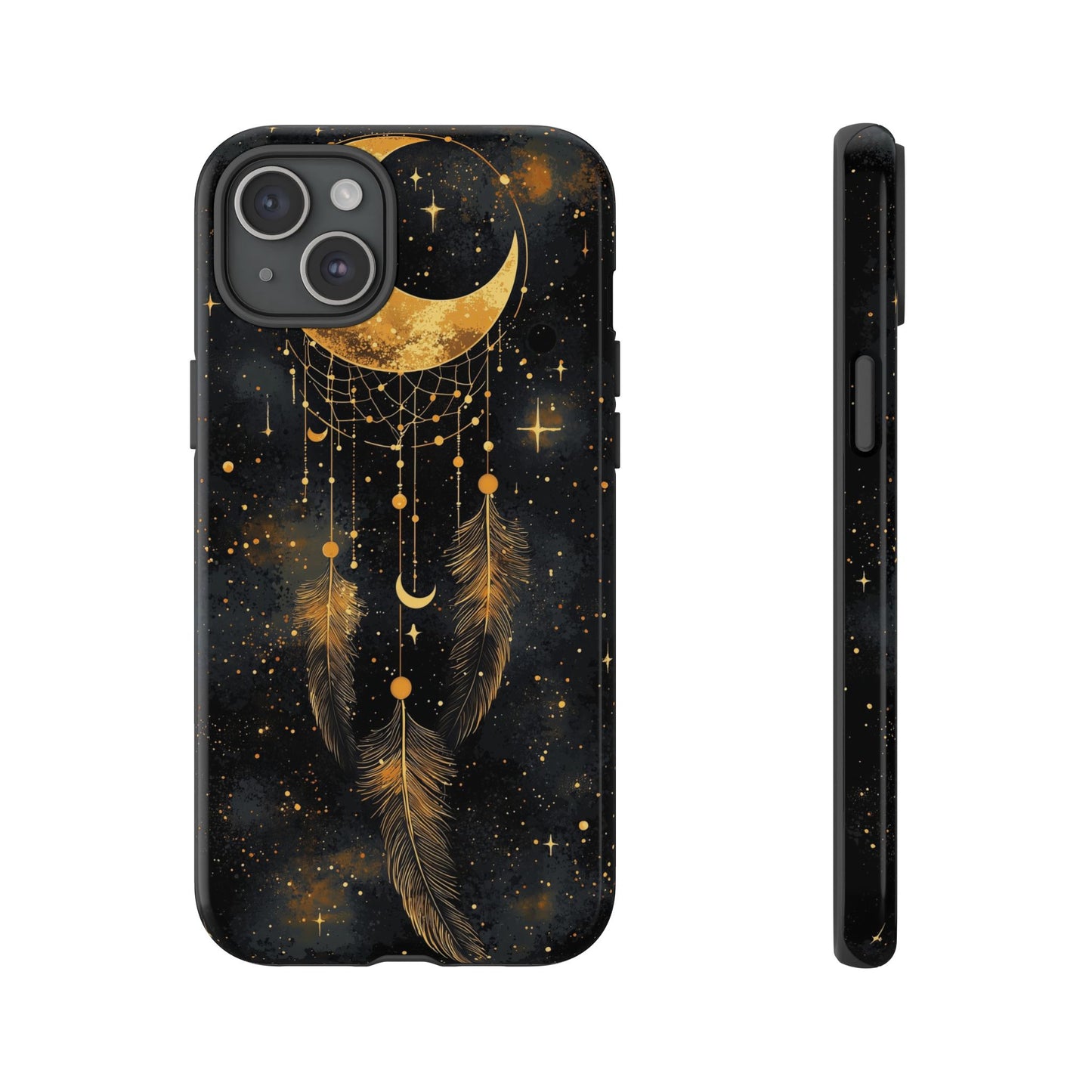 Golden Moon Boho Dreamcatcher Phone Case for iPhone, Pixel & Samsung