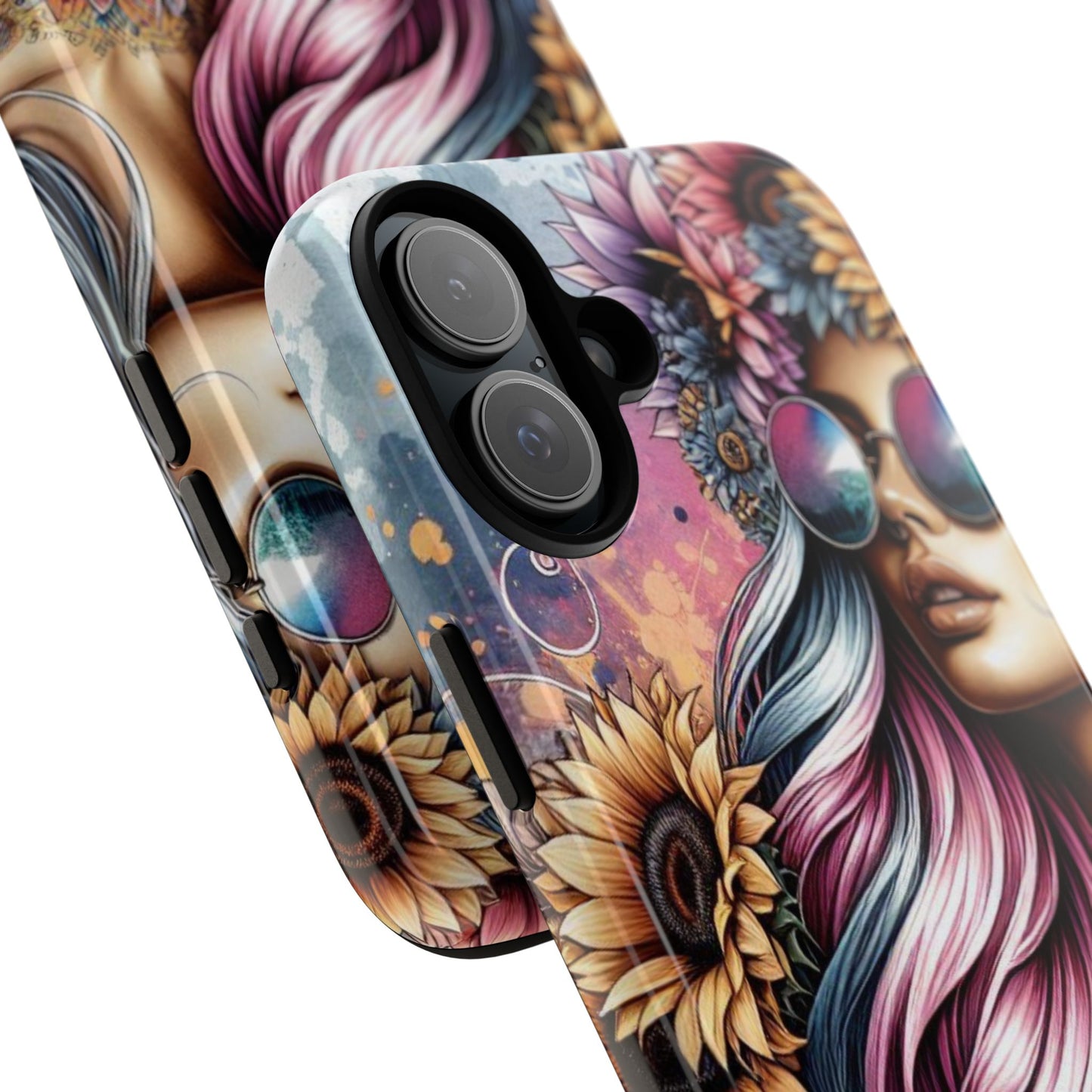 Bohemian Sunflower Queen – Retro Floral Fantasy Mobile Cover