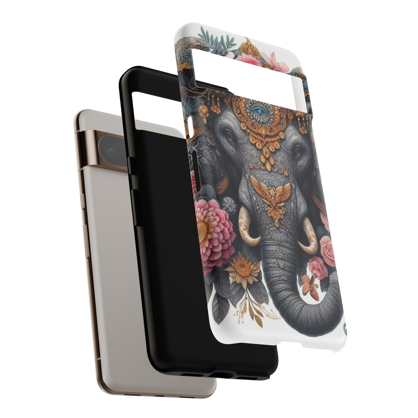 Golden Royal Elephant Mobile Cover – Luxurious Ornate Art