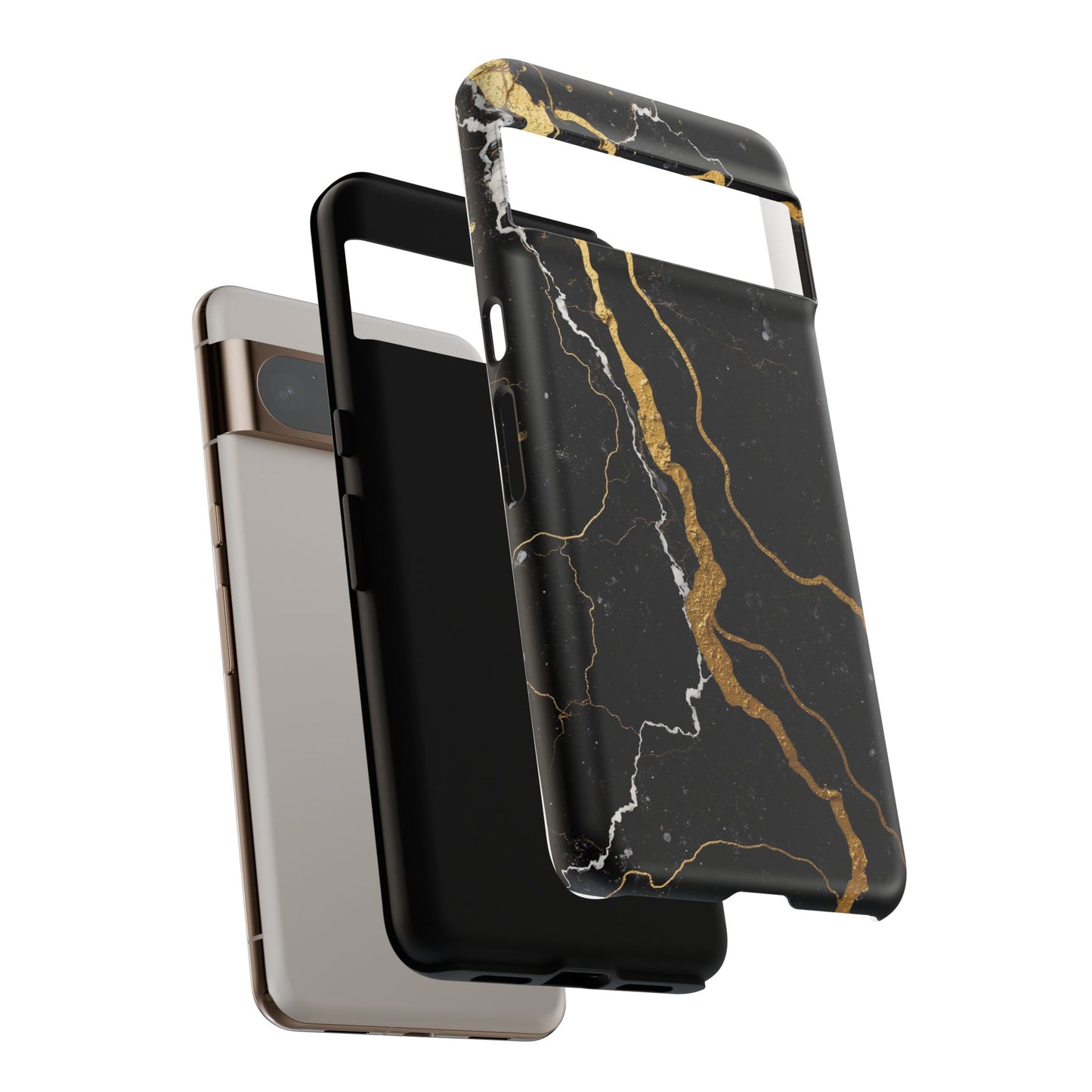 Black & Gold Marble Design Illustration Design Phone Case