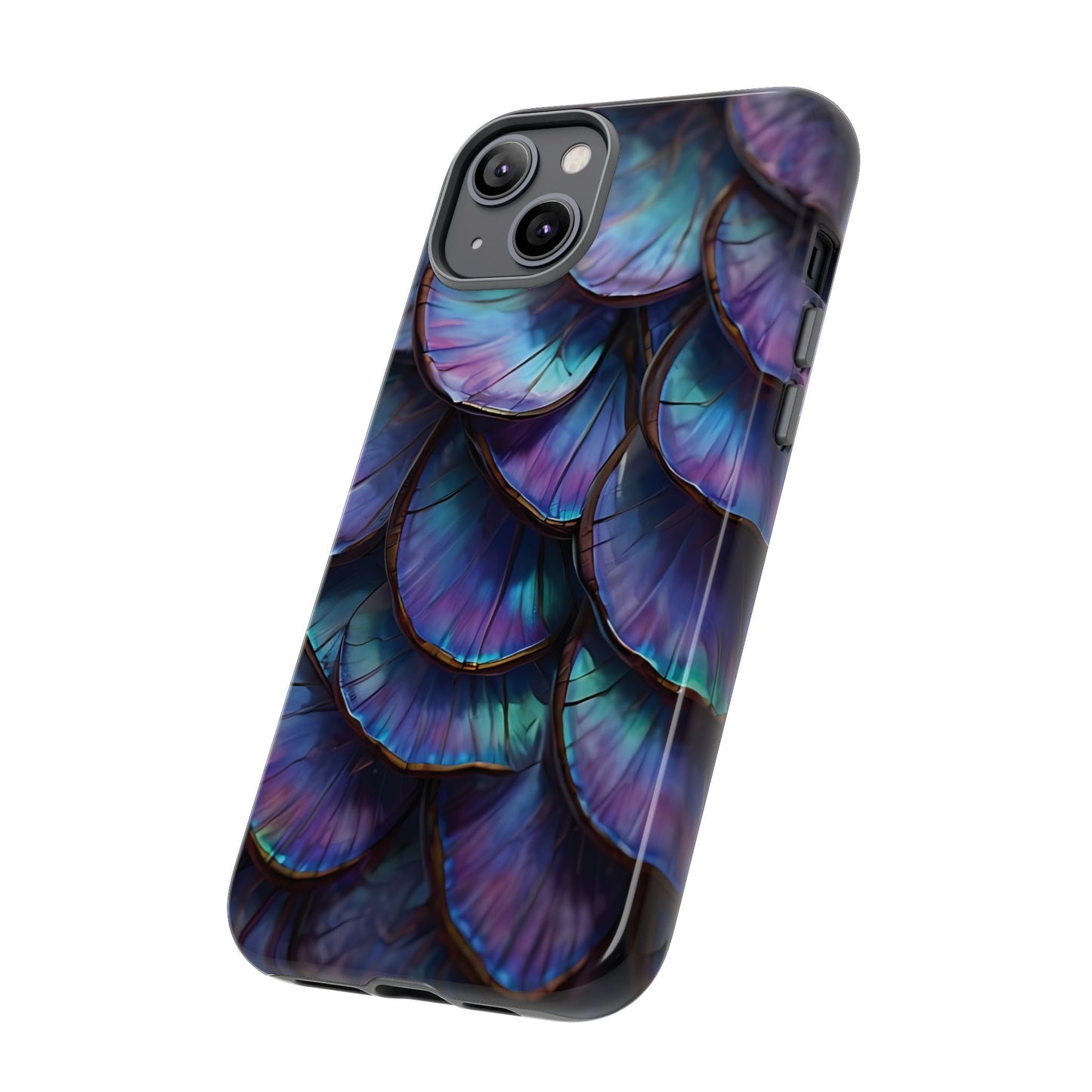 Abstract Macro Shot of Iridescent Butterfly Fish Scales Phone Case Design