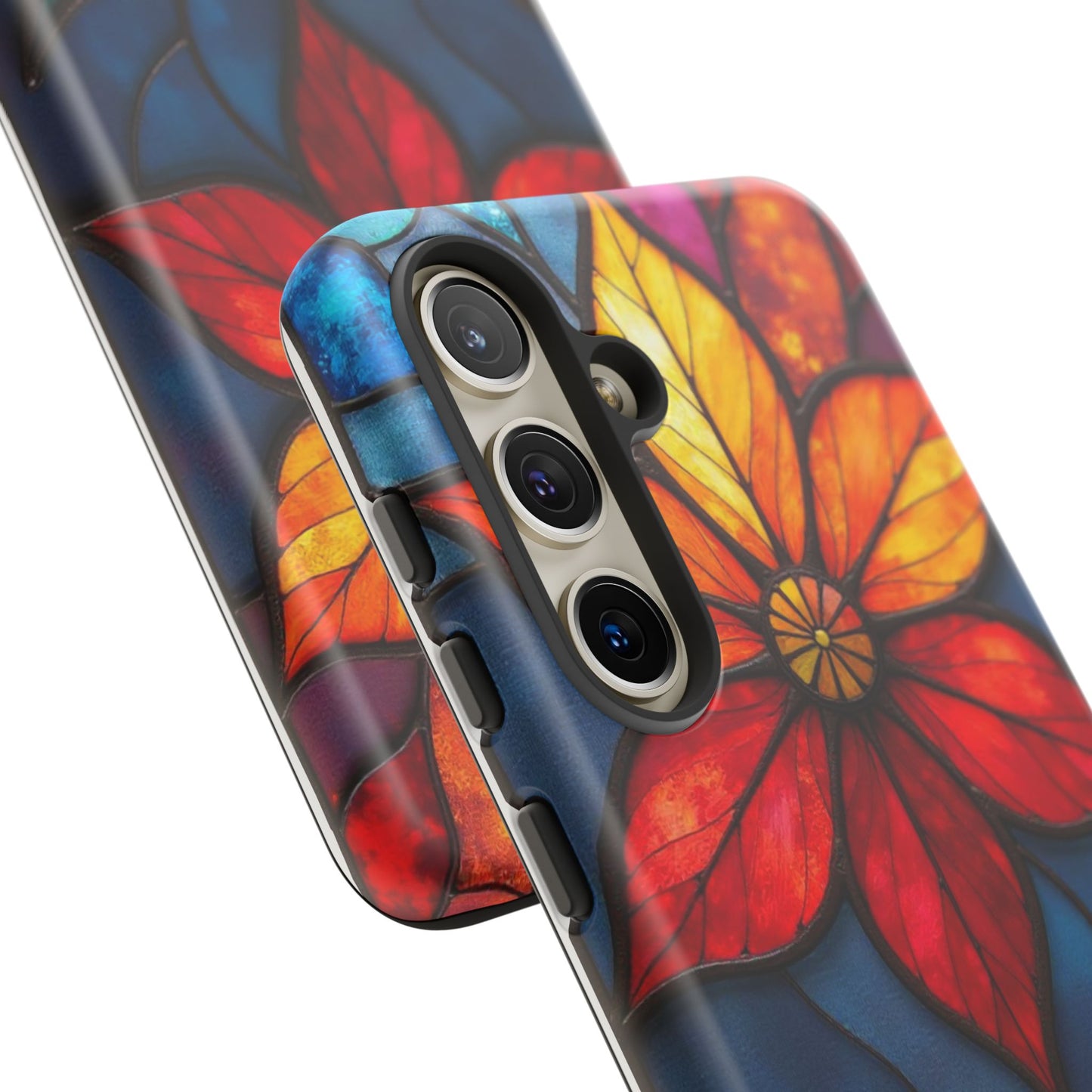 Radiant Blossom: Red and Orange Floral Elegance