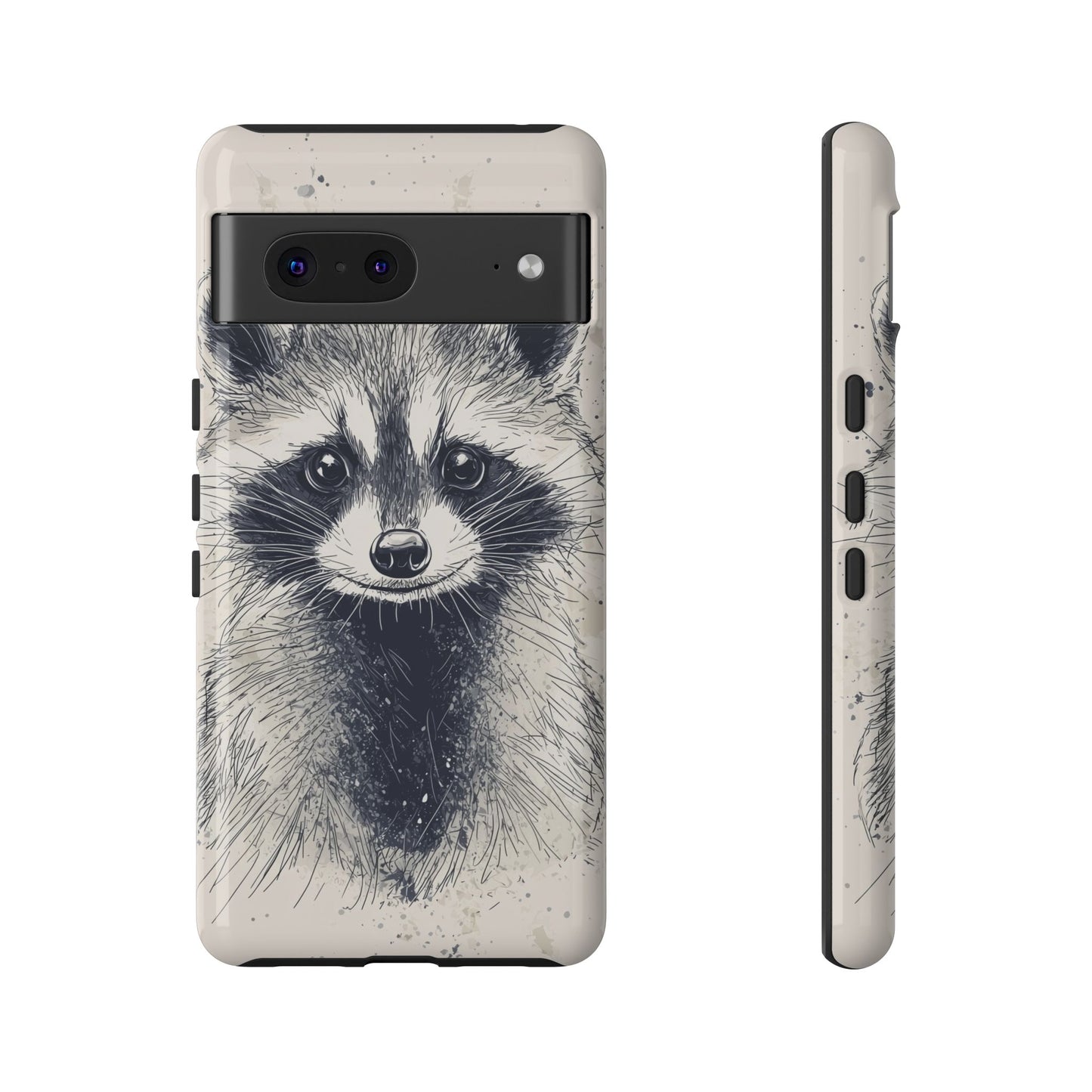 Midnight Mischief: Raccoon Portrait Phone Case for iPhone, Samsung & Pixel