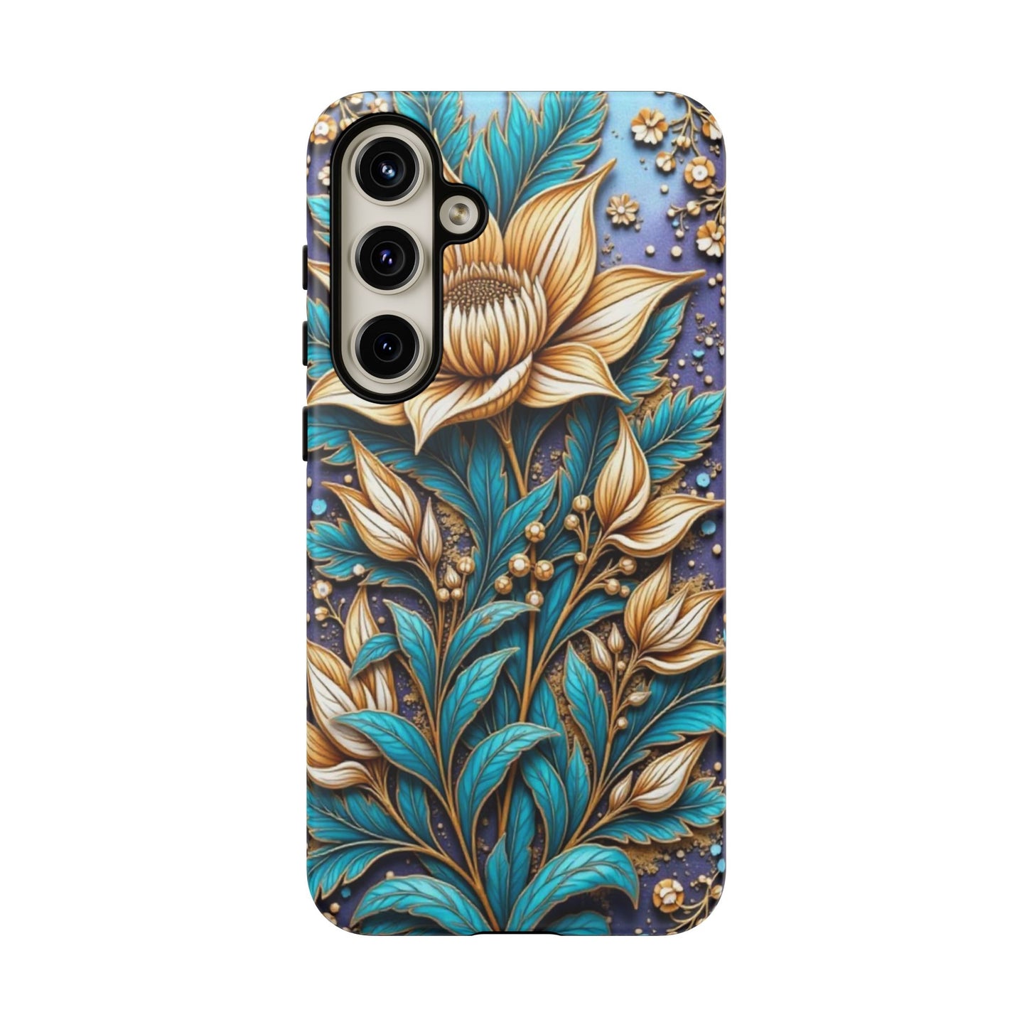 Golden Chrysanthemum: Floral Stained Glass Masterpiece