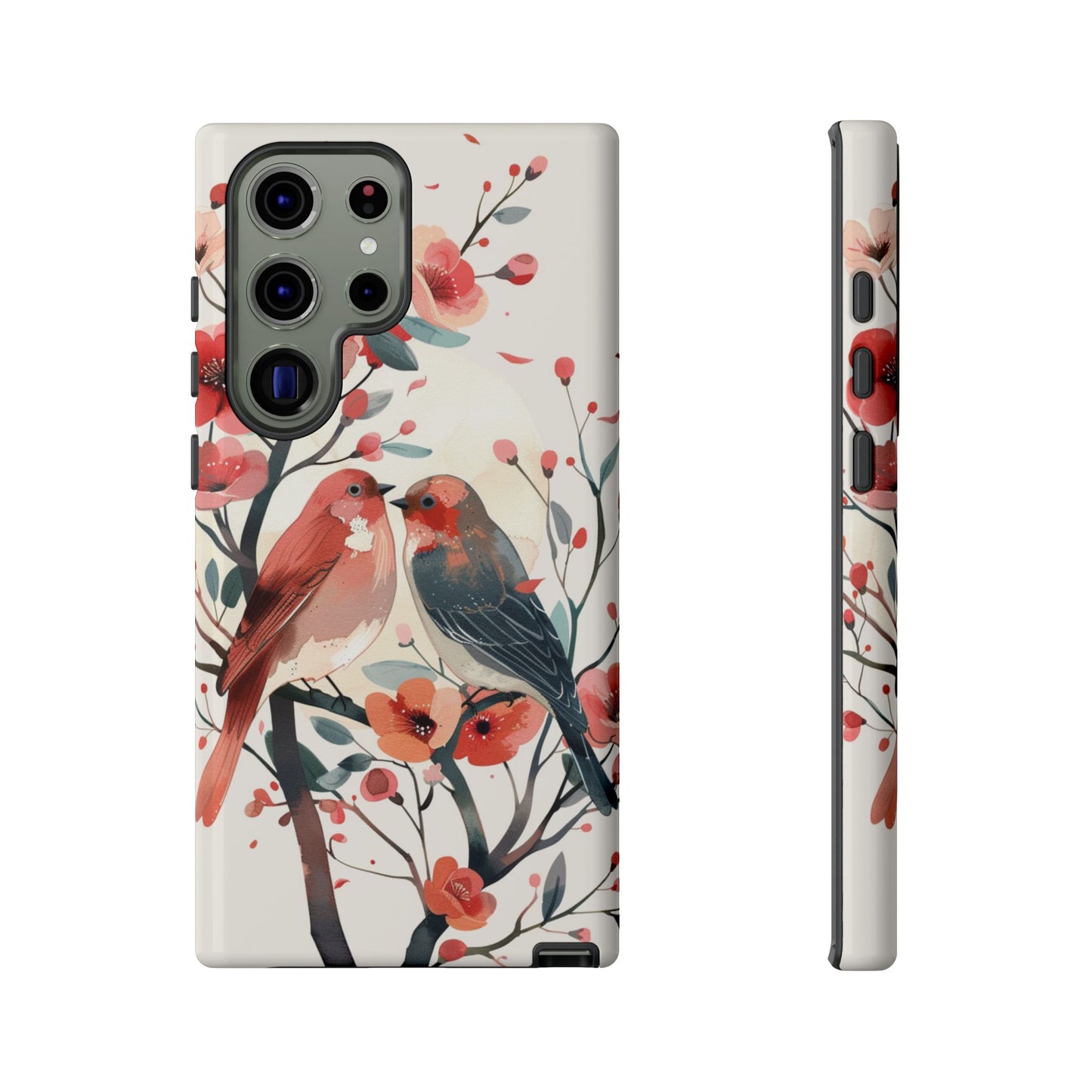 Floral Birds Phone Case β Elegant Nature-Inspired Design for iPhone, Samsung & Google Pixel