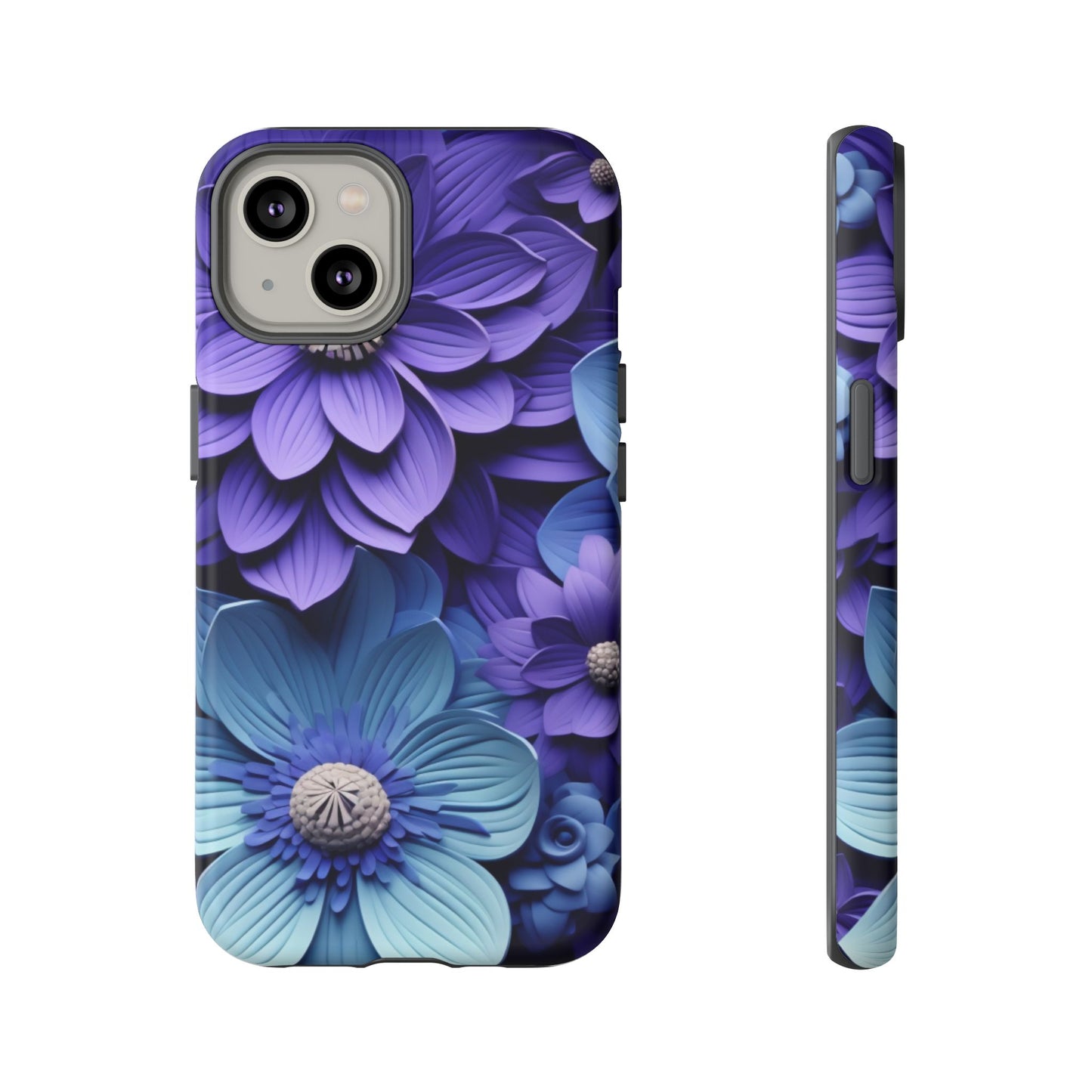 Royal Blue Floral Phone Case – Elegant & Luxurious Design