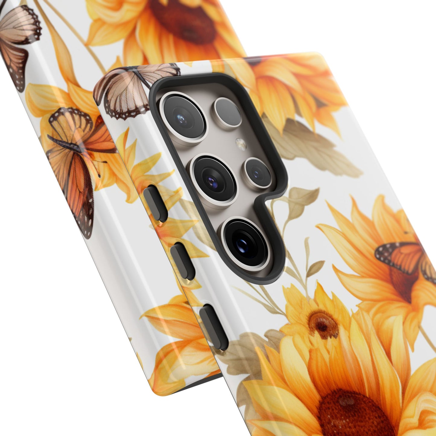 Sunflower & Butterfly Aesthetic Mobile Case – Bright & Nature-Inspired