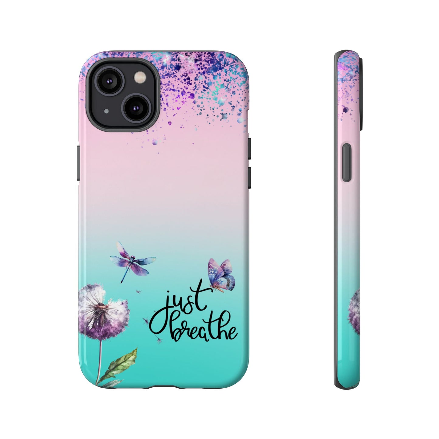 Just Breathe Phone Case - Aesthetic Minimalist Cover for iPhone, Samsung & Google Pixel