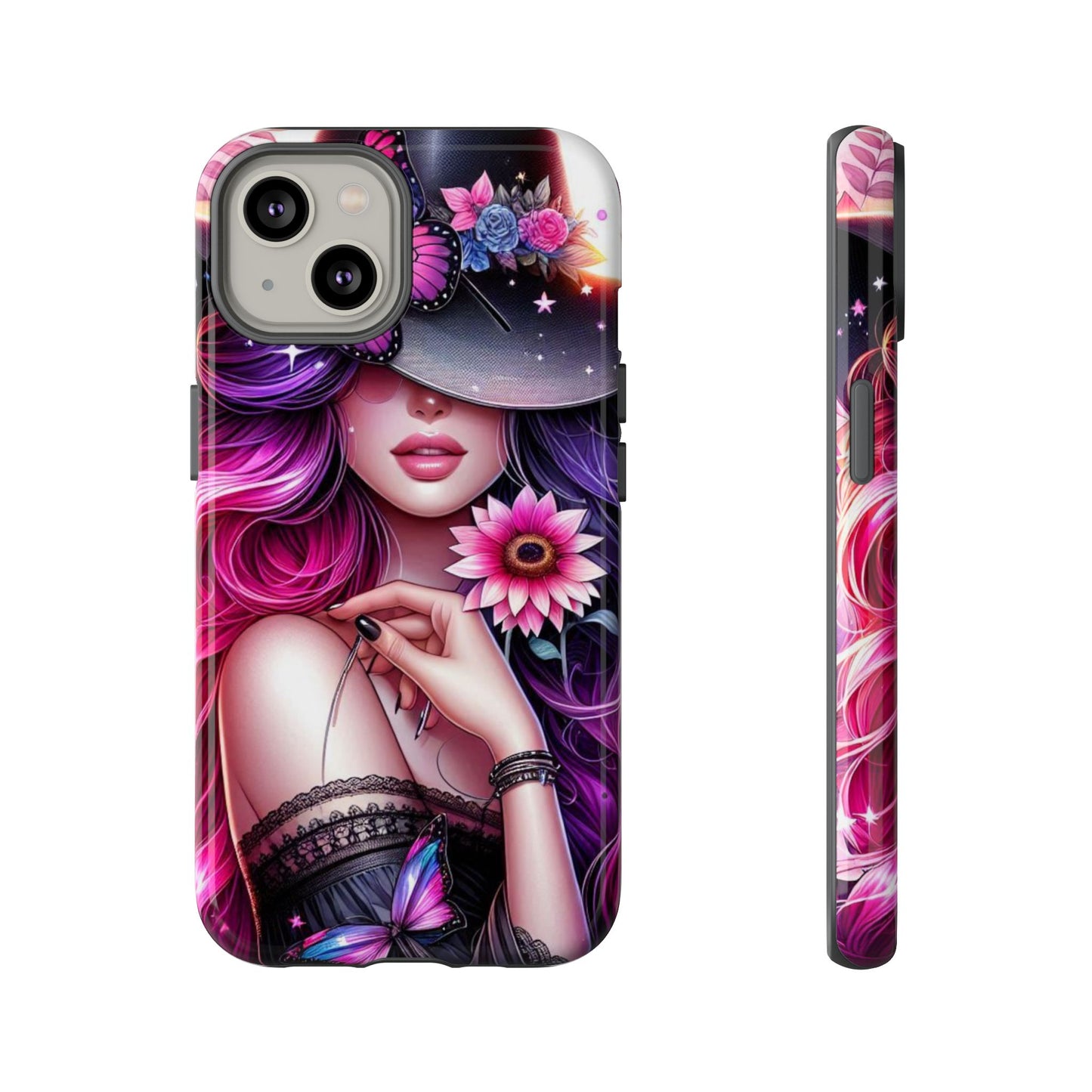 Celestial Charm – Cosmic Cowgirl & Butterfly Magic Mobile Cover