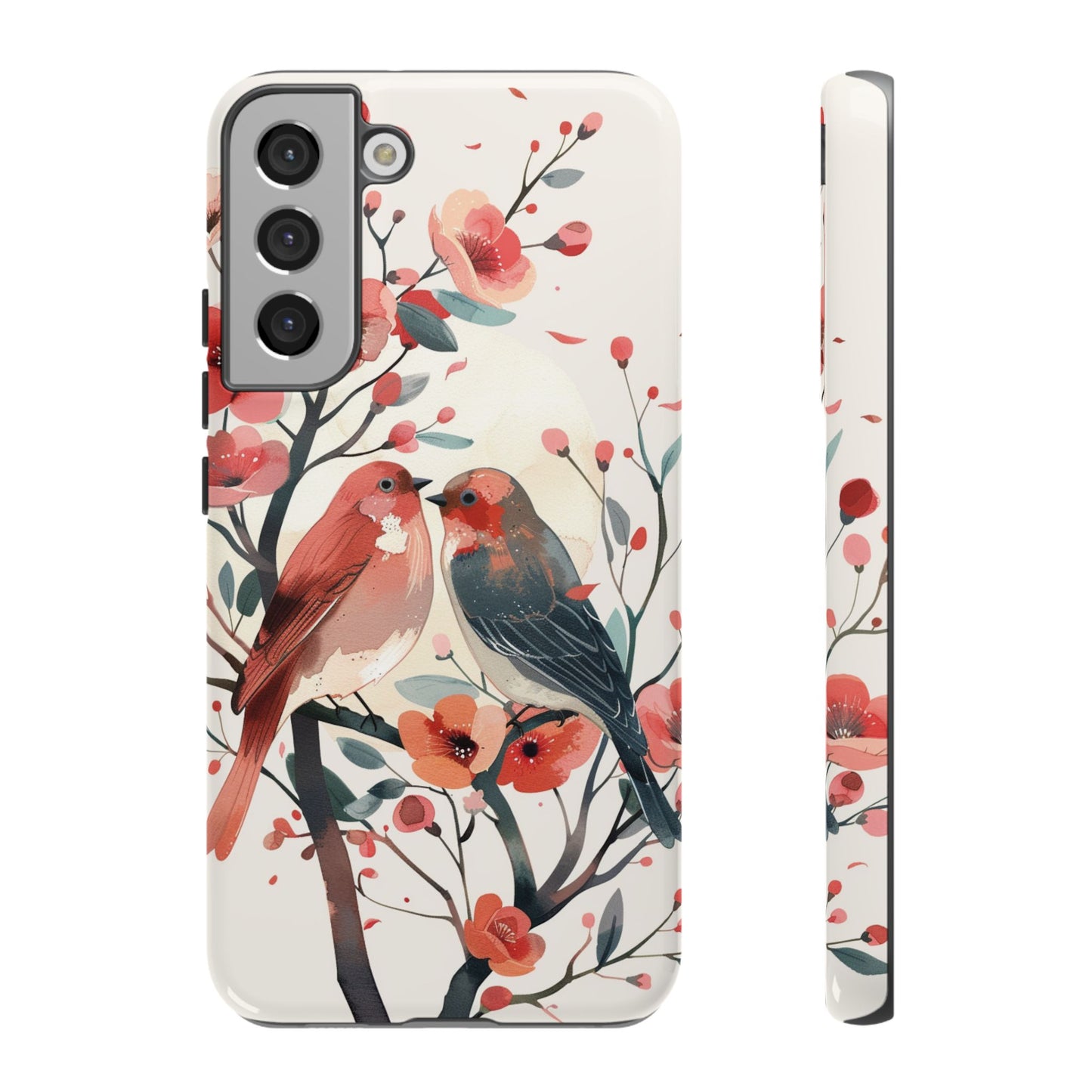 Floral Birds Phone Case β Elegant Nature-Inspired Design for iPhone, Samsung & Google Pixel