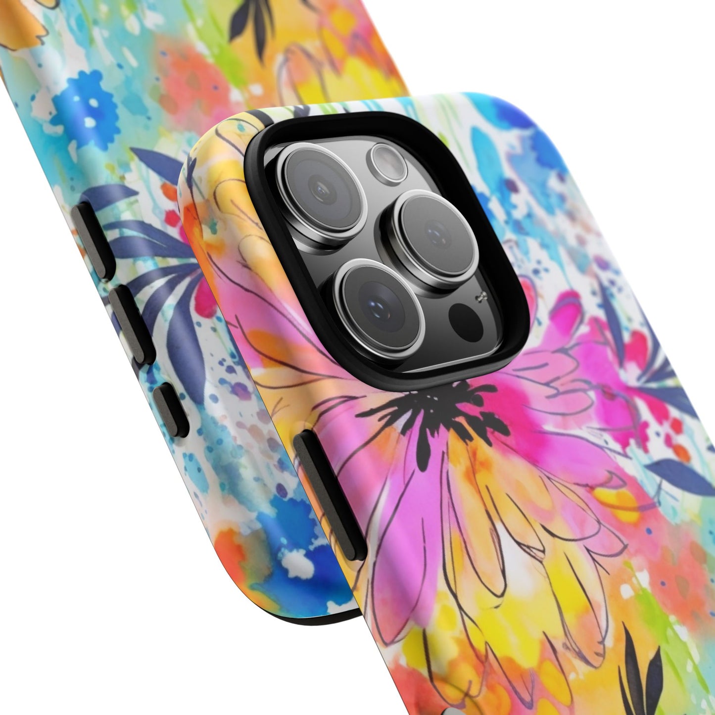 Abstract Watercolor Bloom Phone Case – Expressive & Vibrant