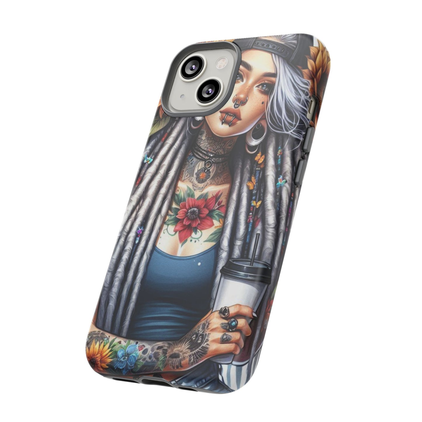 Sunflower Queen – Boho Rebel Tattoo Mobile Cover