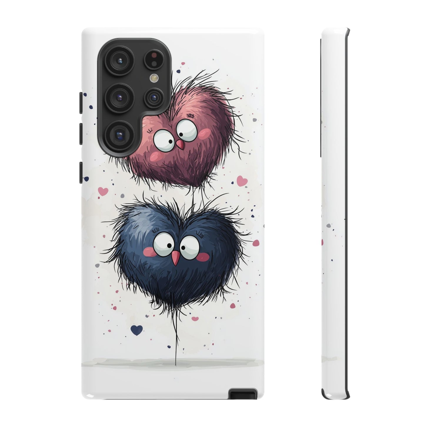 Fluffy Love Duo - Cute Anime Phone Case for iPhone, Samsung, Google Pixel
