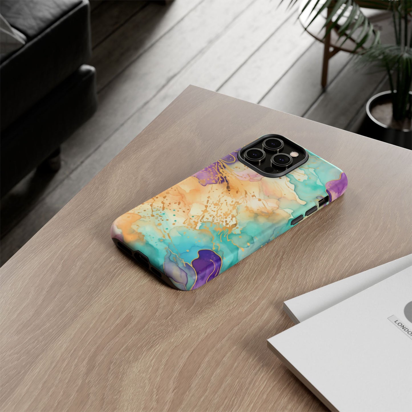 Golden Aura Abstract Watercolor Mobile Case