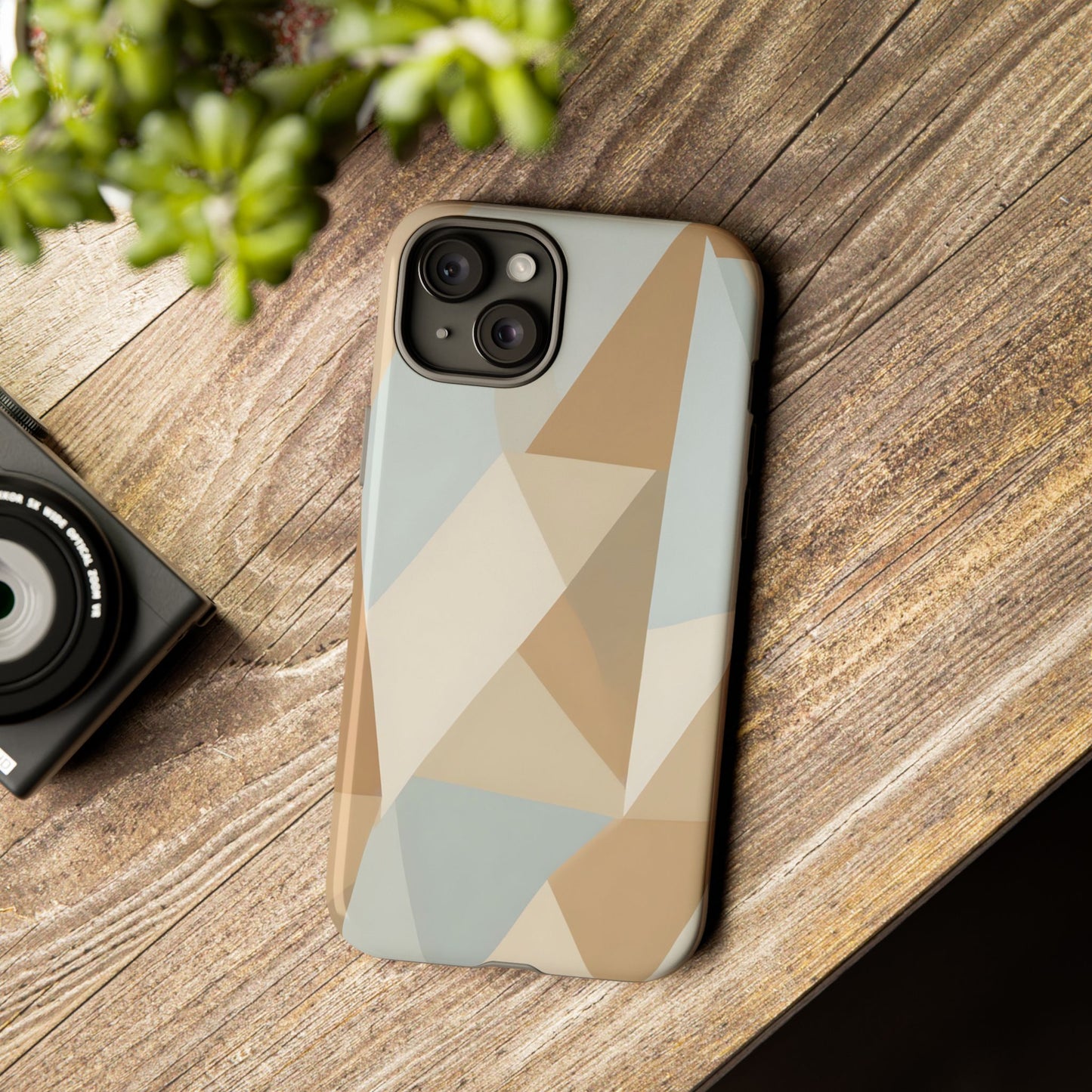 Neutral Geometrical Triangular Abstract Pattern