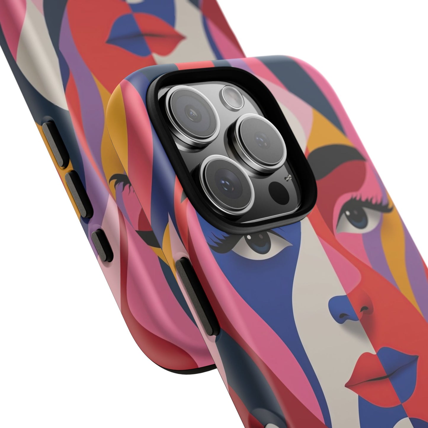 Abstract Portrait Phone Case - Vibrant Colors for iPhone, Google Pixel, and Samsung