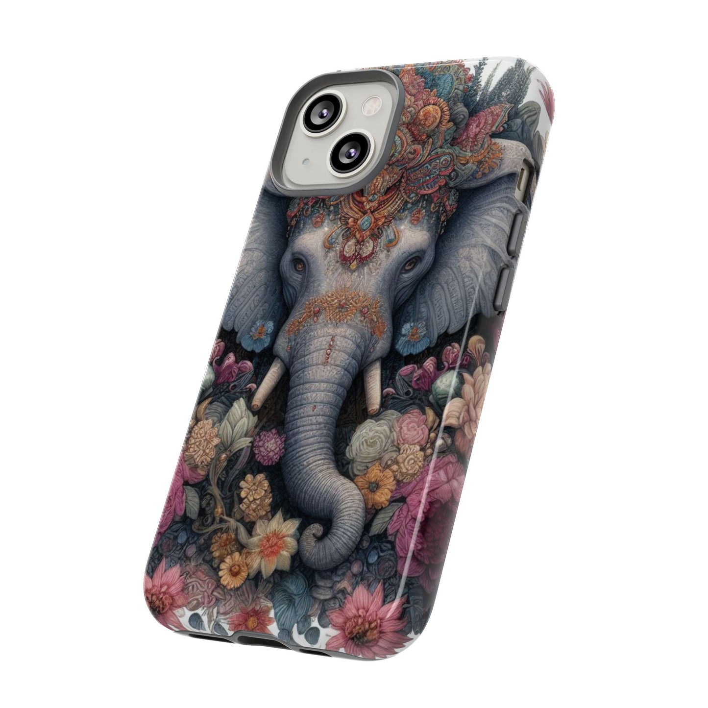 Regal Ornate Elephant Mobile Cover – Majestic Bohemian Art