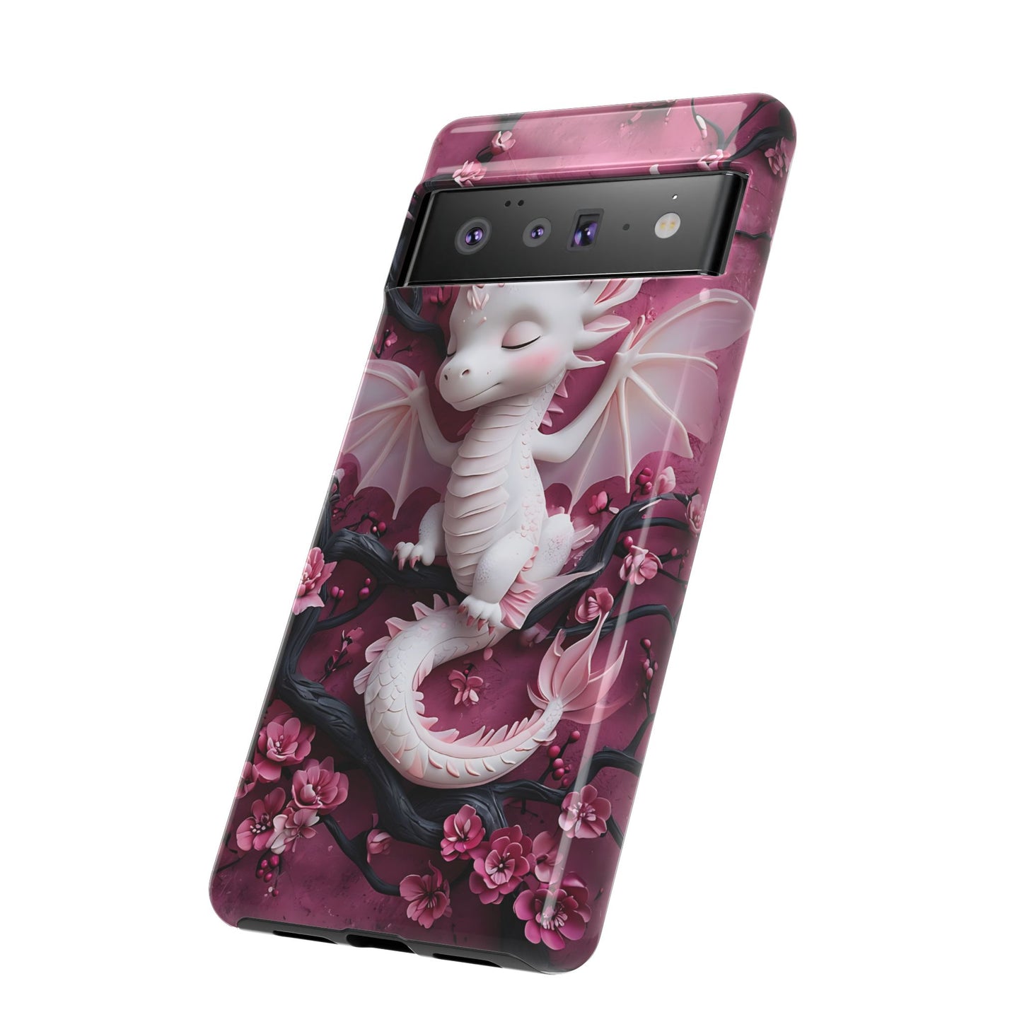 Whimsical 3D Relief Artwork Of A Cute Dragon phone case design