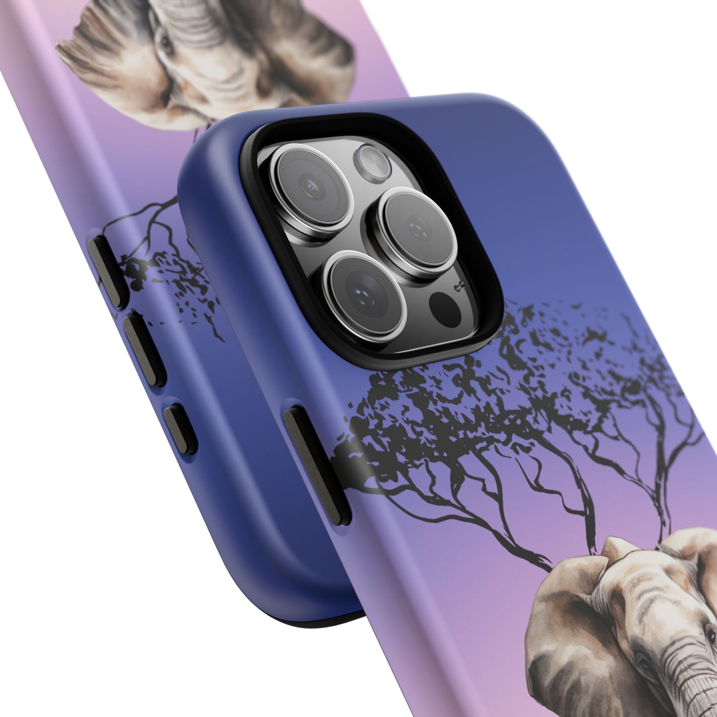 Surreal Elephant Tree Mobile Cover – Dreamy Sunset Fantasy