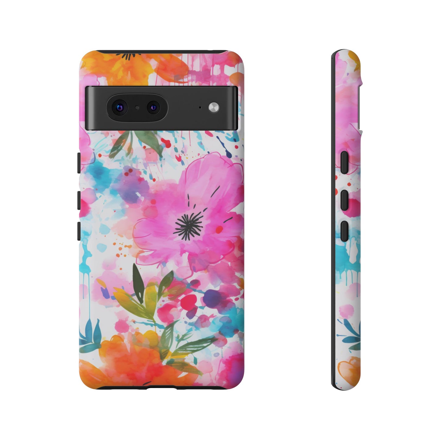 Vibrant Watercolor Floral Phone Case – Artistic & Colorful Design