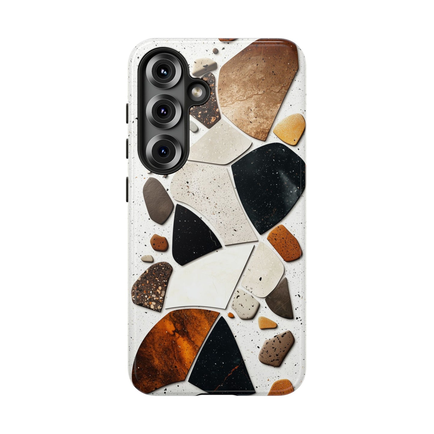 Earthy Terrazzo Abstract Phone Case β Natural & Bold for iPhone, google Pixel & Samsung
