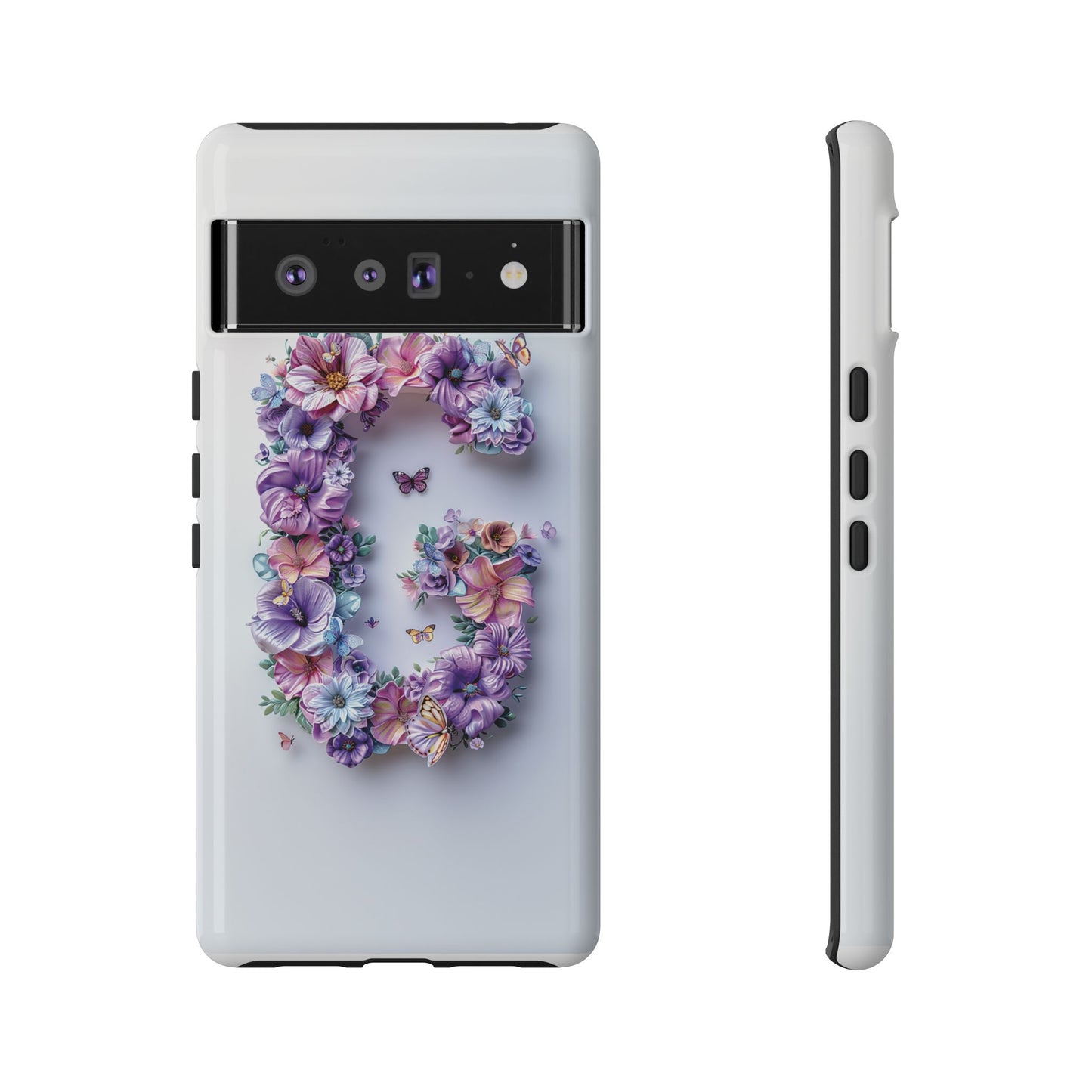 Floral Letter G Phone Case β Personalized Aesthetic Cover for iPhone, Samsung & Google Pixel