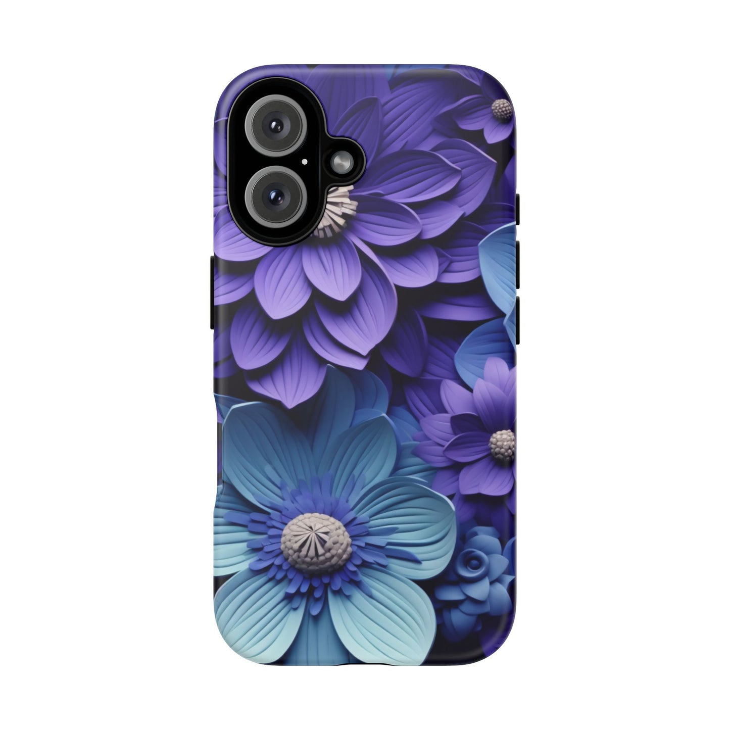 Royal Blue Floral Phone Case – Elegant & Luxurious Design