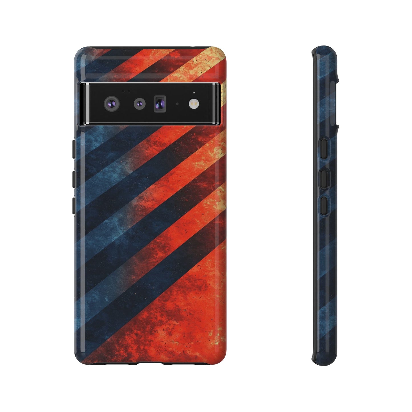 Molten Stripes – Grunge Gradient Abstract Phone Case for iPhone, Samsung & Pixel
