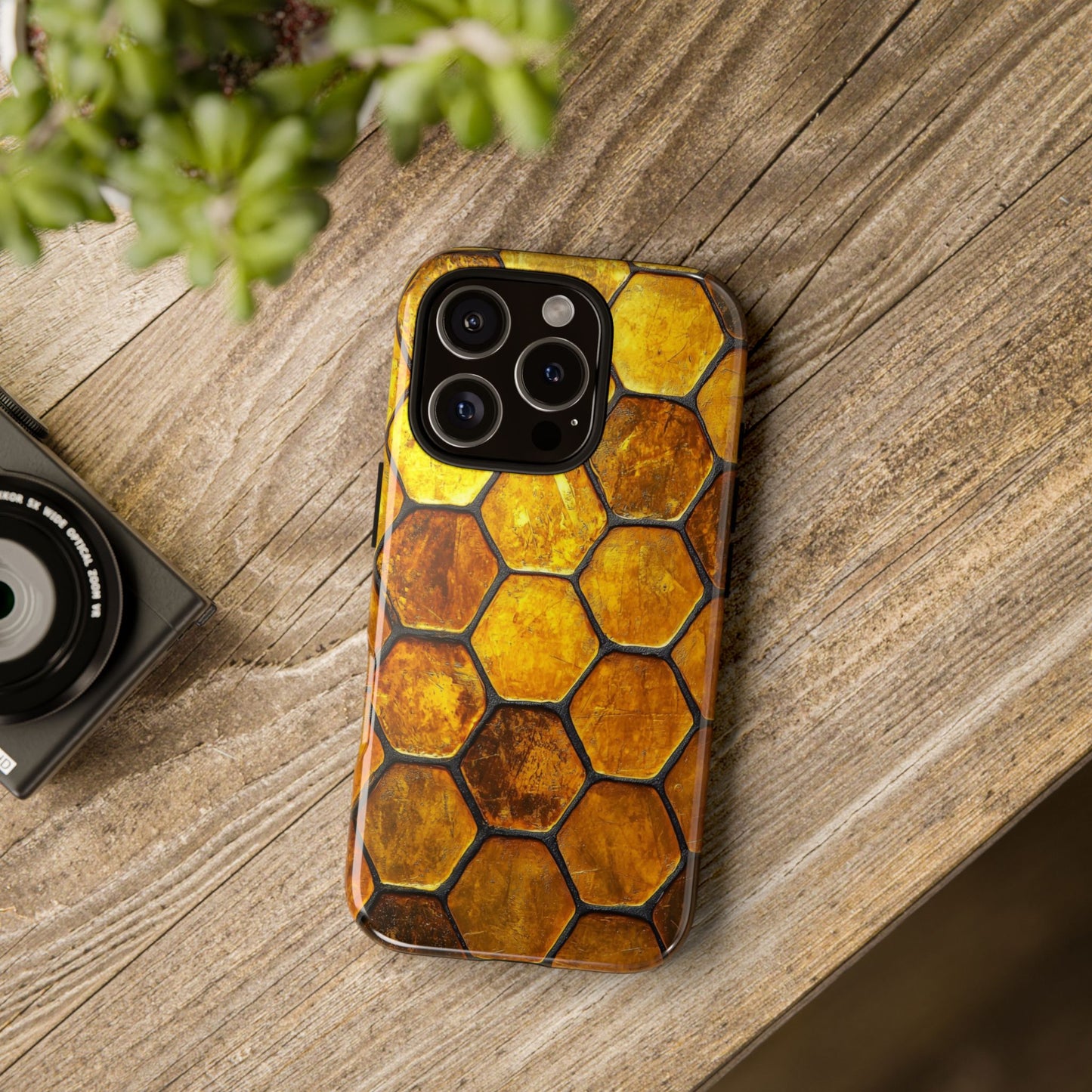 Golden Honeycomb Phone Case – iPhone, Google Pixel, Samsung