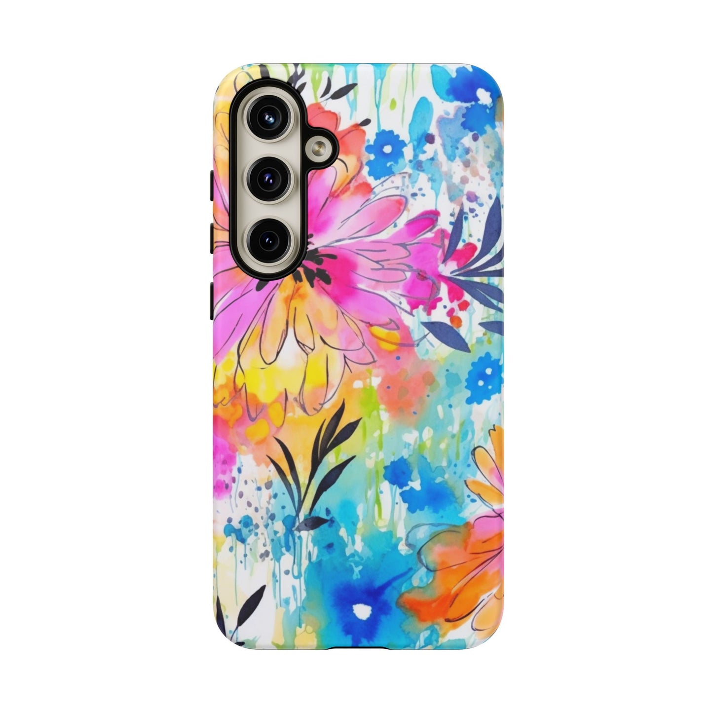 Abstract Watercolor Bloom Phone Case – Expressive & Vibrant