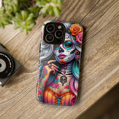 Sugar Skull Goddess – Día de los Muertos Floral Queen Mobile Cover