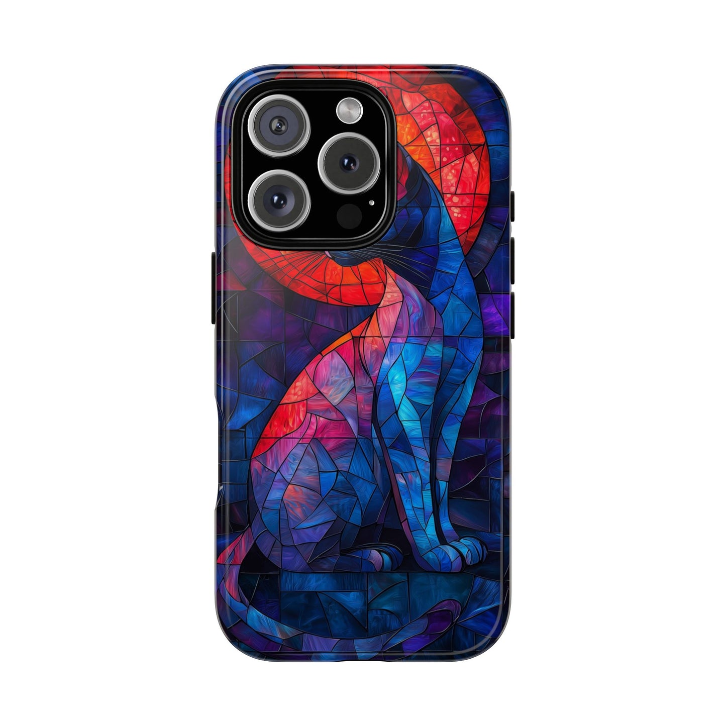 Mystic Paws – Stained Glass Cat Phone Case for iPhone, Samsung & Pixel