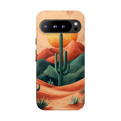 Sunset Cactus Dreams Boho Phone Case for iPhone, Pixel & Samsung