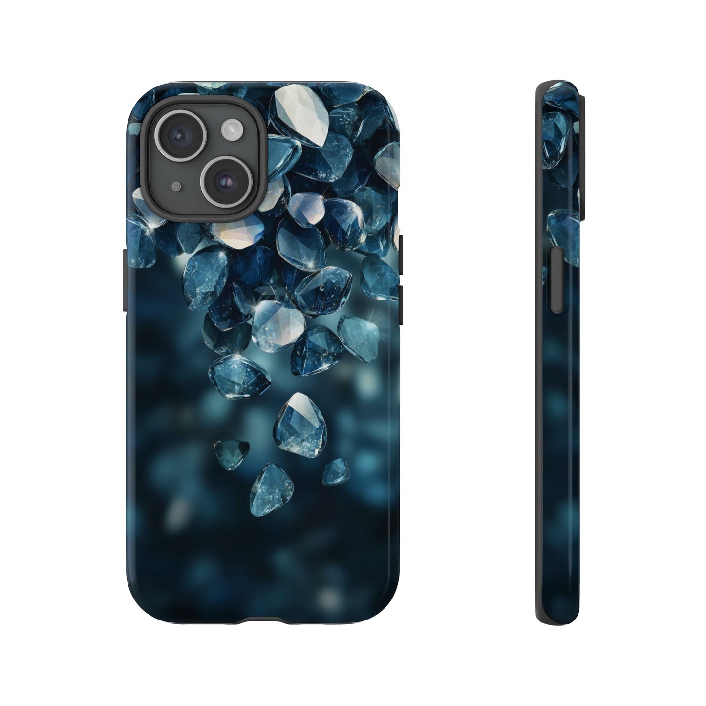 Blue Crystal Aesthetic Phone Case for iPhone, Google Pixel, Samsung