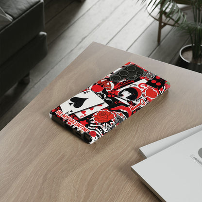Bold Red & Black Ace Card Phone Case