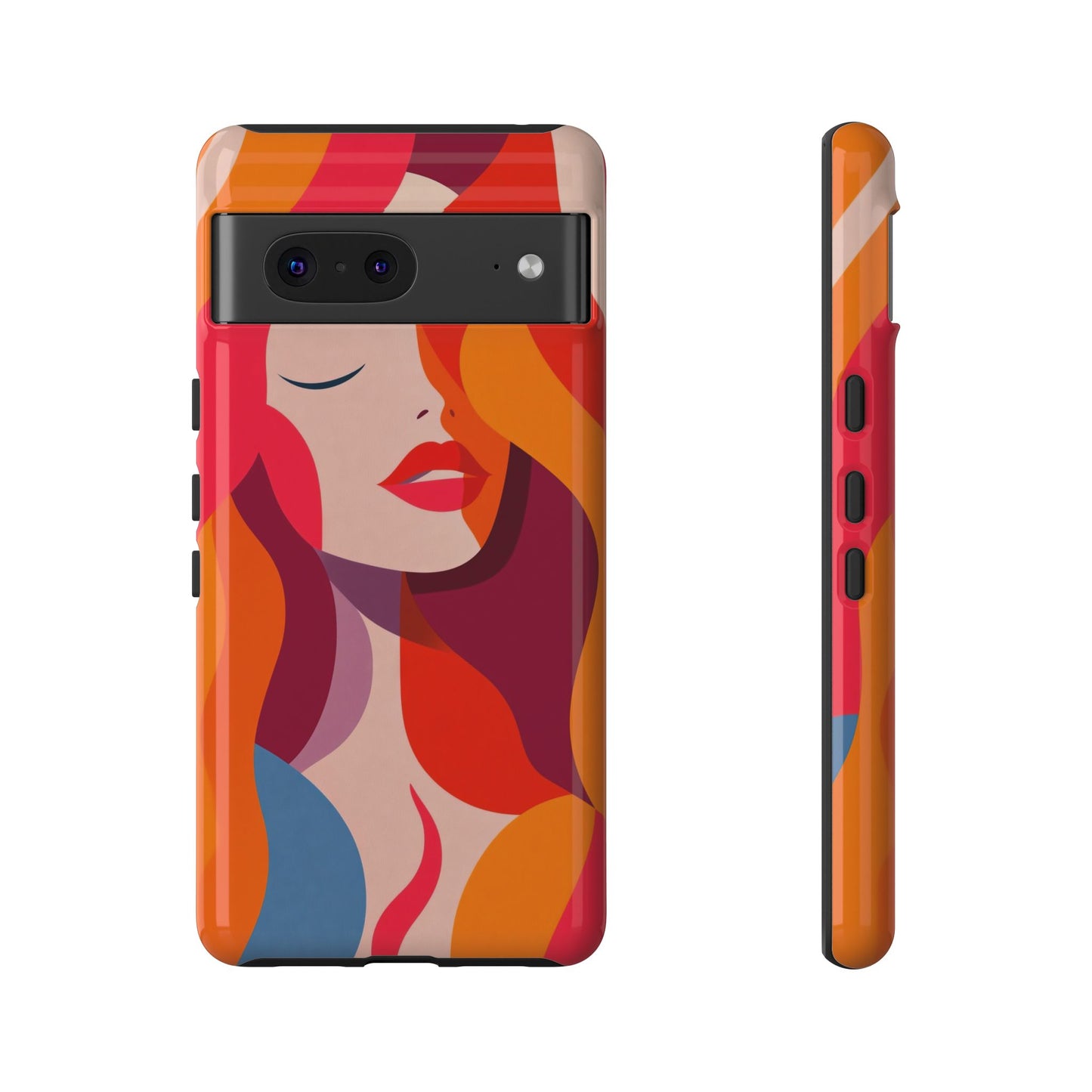 Flame Muse – Abstract Goddess Phone Case for iPhone, Samsung & Pixel