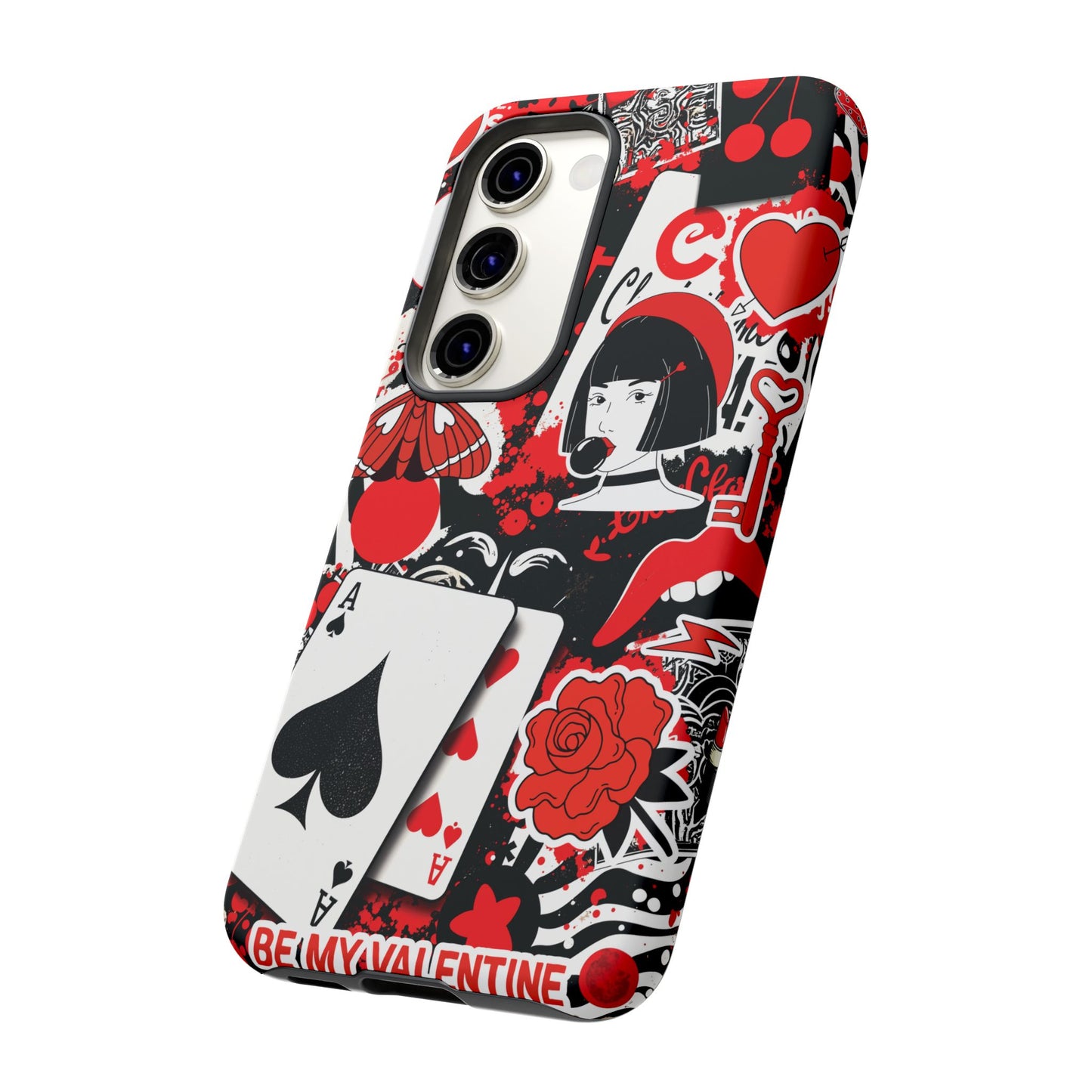 Bold Red & Black Ace Card Phone Case