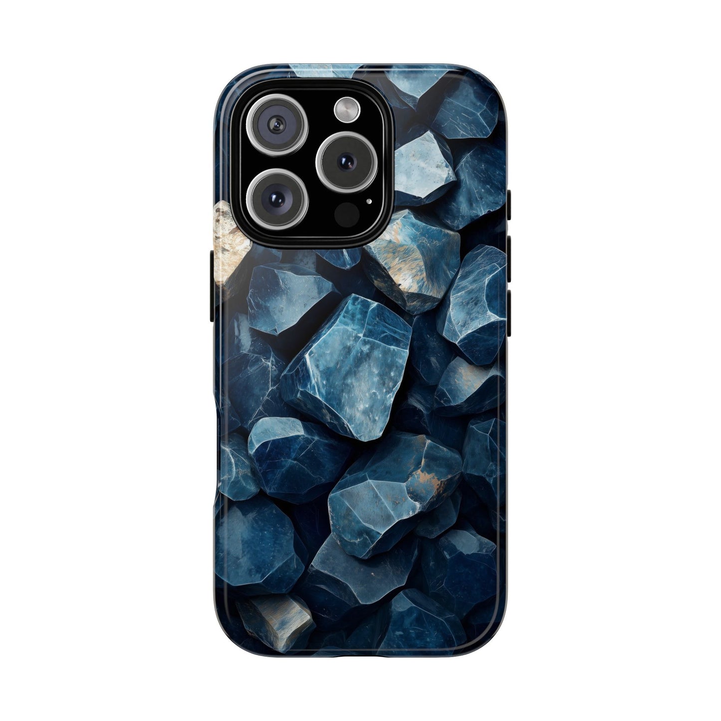 Mystic  Blue Crystals Print Phone Case for iPhone, Google Pixel, Samsung