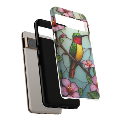 Elegant Hummingbird with Floral Mosaic | Artistic Nature Design