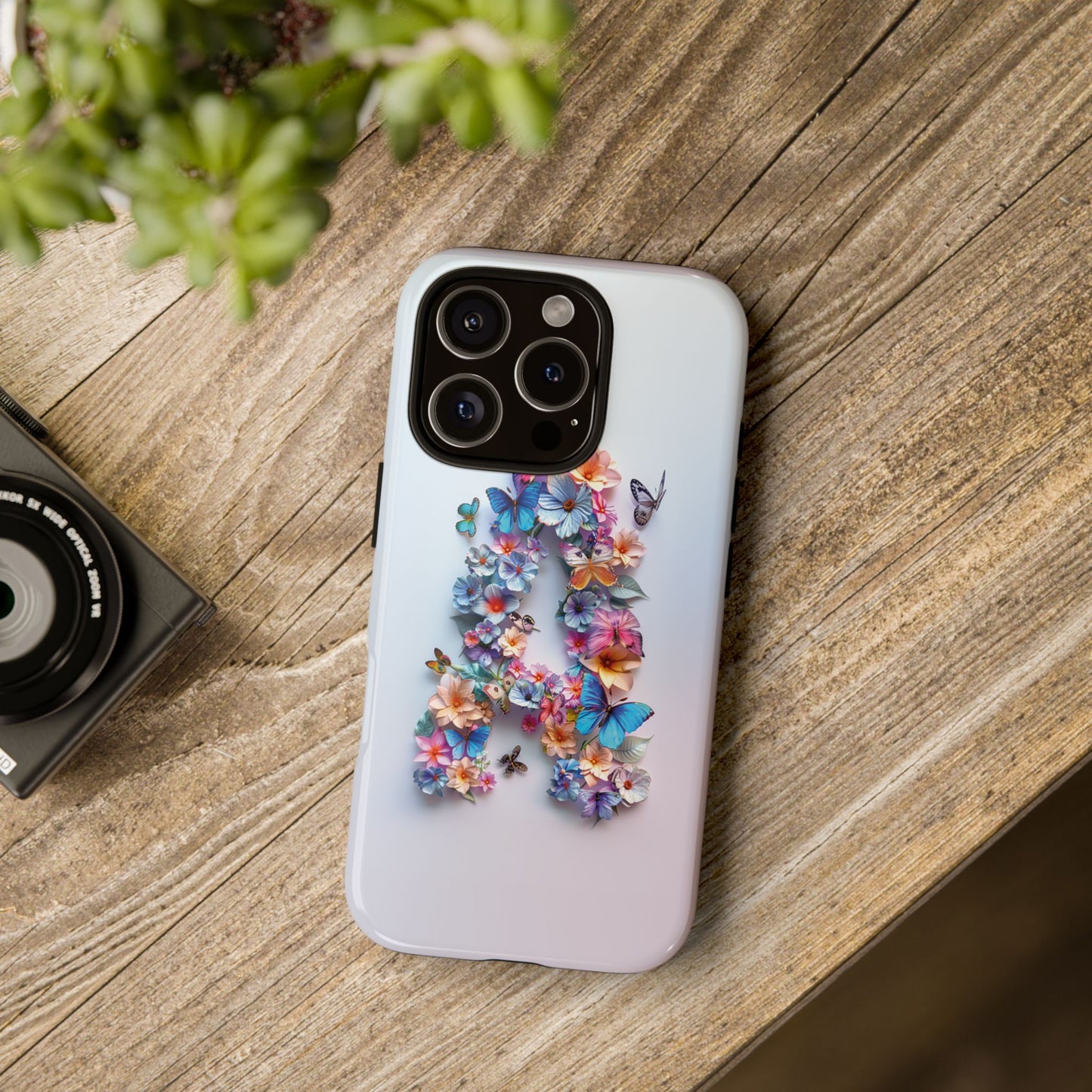 Floral Letter A Phone Case – Personalized Aesthetic Cover for iPhone, Samsung & Google Pixel