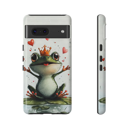 Happy Frog King Phone Case – Cute Anime Aesthetic for iPhone, Google Pixel & Samsung