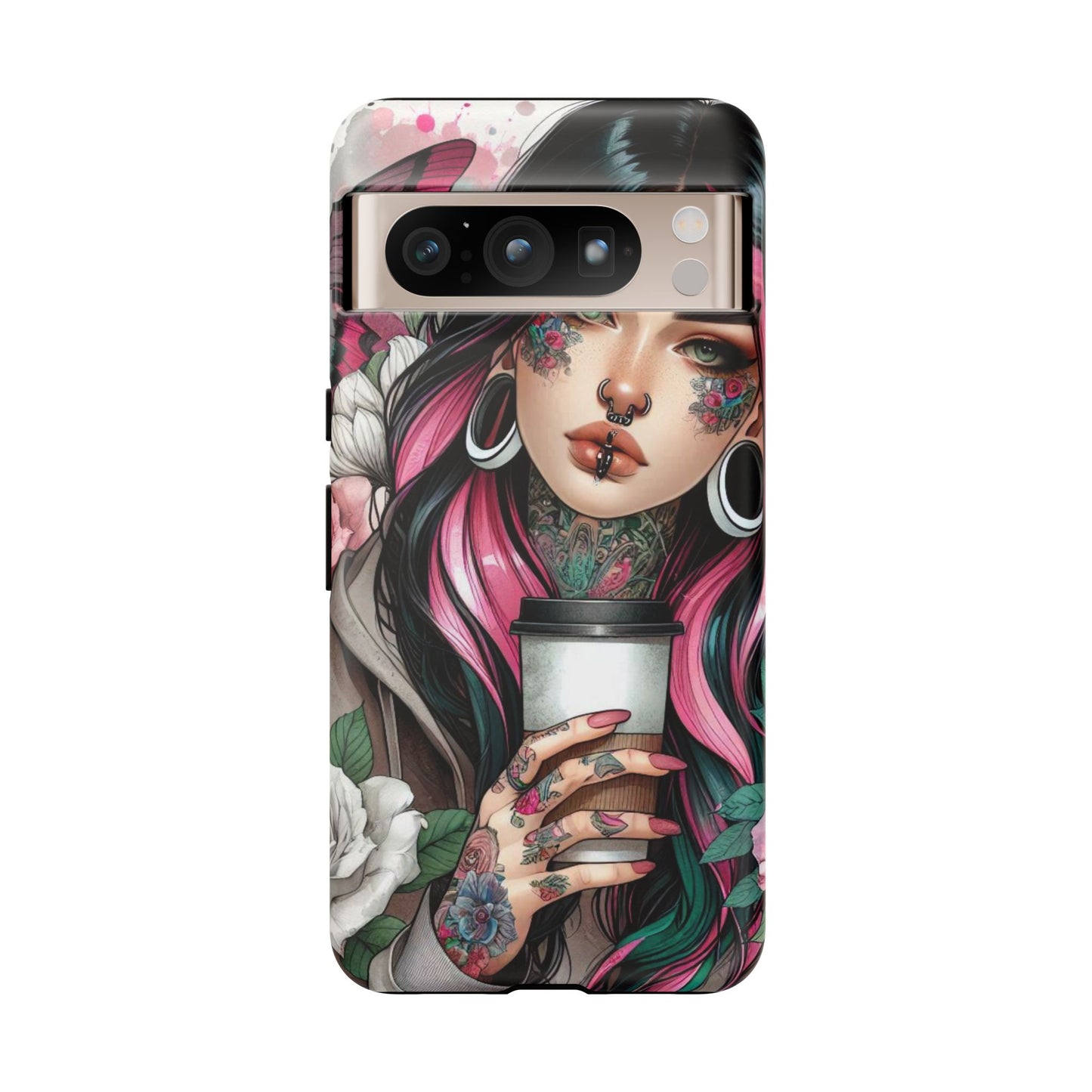 Tattooed Coffee Lover Art Mobile Case