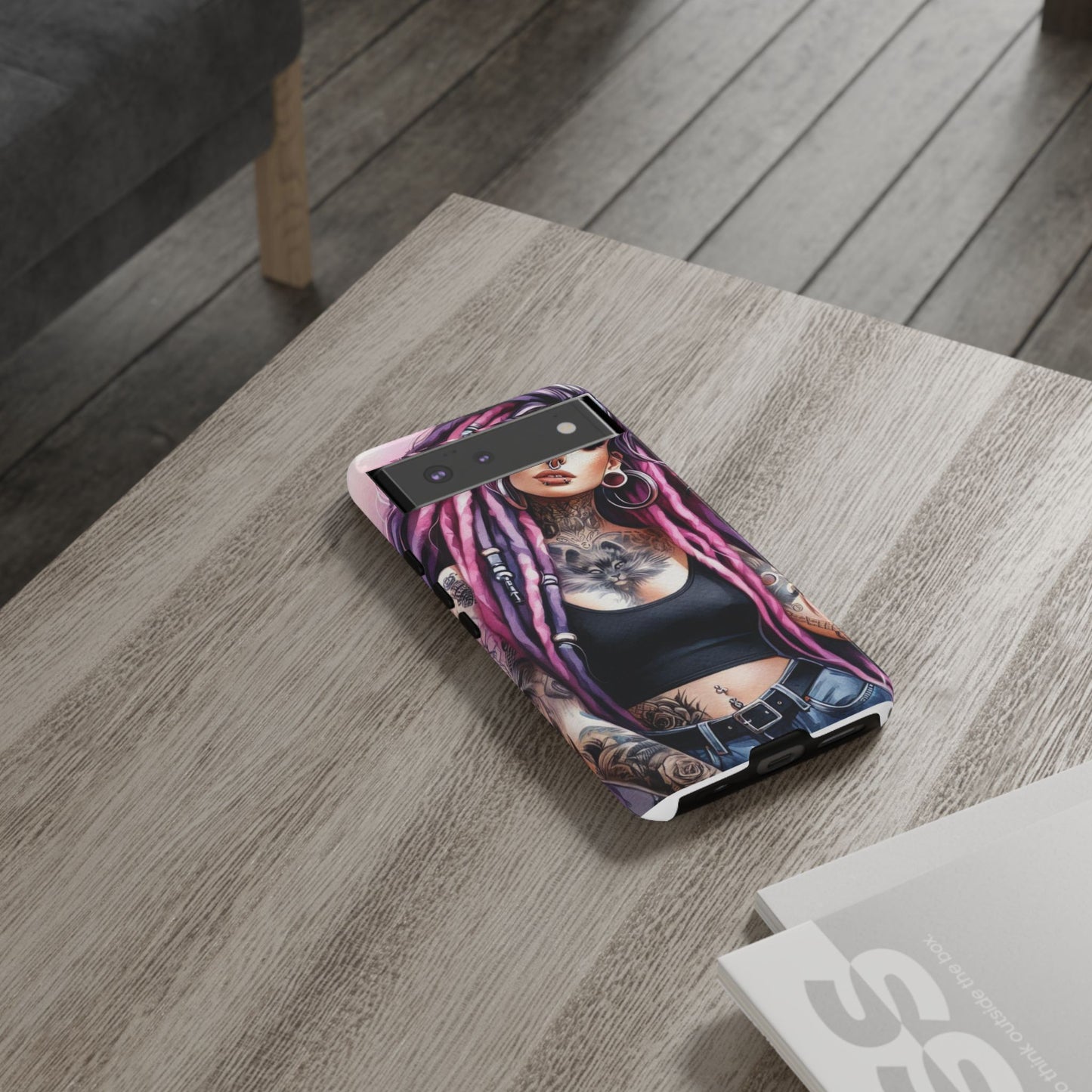 Tattooed Rebel – Gothic Cat Spirit Mobile Cover
