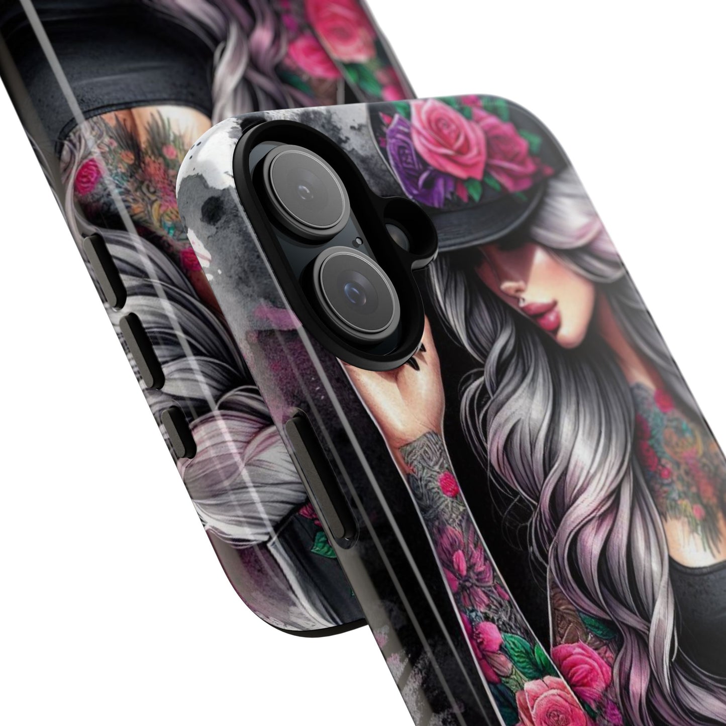 Ink & Roses – Edgy Floral Rebel Mobile Cover